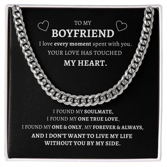 TO MY BOYFRIEND I CUBAN LINK CHAIN