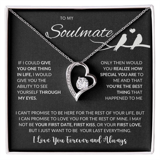 To My Soulmate | I Love You, Forever & Always - Forever Love Necklace